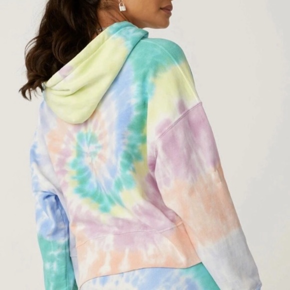 Daydreamer LA Eye Shrunken Hoodie Prismatic Tie Dye - Picture 2 of 12